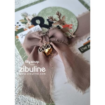 Zibuline-Ruban mousseline de soie - Turquoise-Ruban et Ficelle