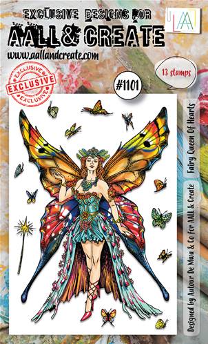 Tampon - A6 - #1101 - Fairy Queen of Hearts