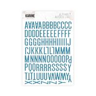 Stickers puffy - Carte Postale - Alphabet turquoise