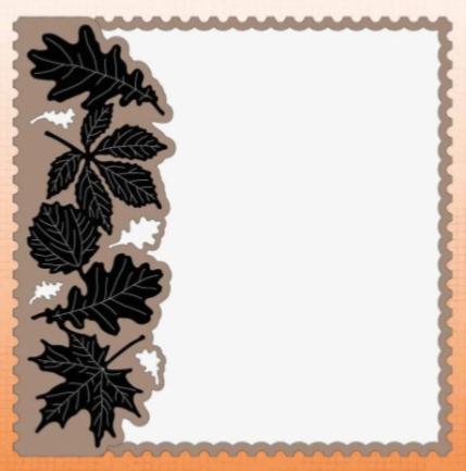 Die - Grunge collection - Leaves Card Shape
