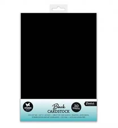 10 cardstock A4 - Lisse - Noir