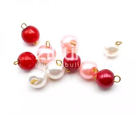 12 mini boules de noël - Camaïeu rose rouge