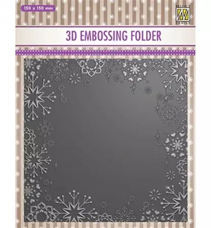 3D embossing Folder - Snowflake frame