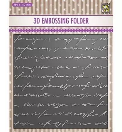 3D embossing folder - Writing