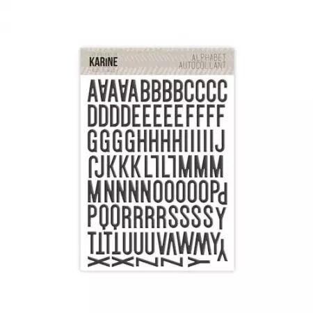 Alphabet stickers - Graphite - Nude and wild