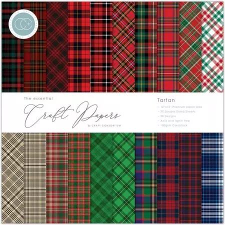 Bloc de papiers 12\  x 12\  - Tartan