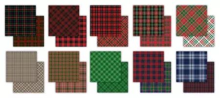 Bloc de papiers 12\  x 12\  - Tartan