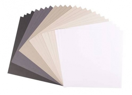 Cardstock multipack texturé - blanc-gris-noir