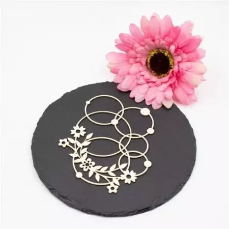 Chipboard floral - Cercles