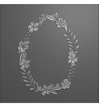 Classeur de gaufrage - Eggshaped flower wreath