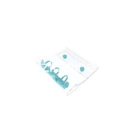 Classeur transparent Compact - Bleu cyan