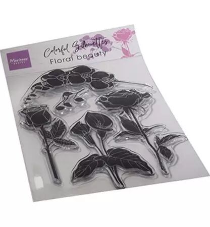 Clear stamp - Colorful Silhouette - Floral Beauty