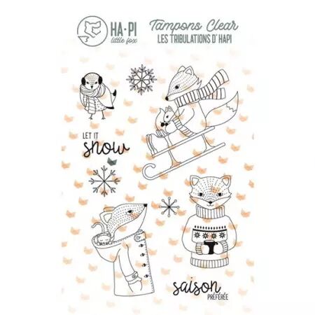 Clear stamp - Solstice d\'hiver - Hapi à la neige