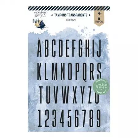 Clear stamps - Vue sur mer - Alphabet fin