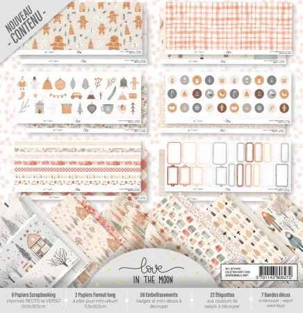 Collection papiers scrapbooking - Hiver tout doux 