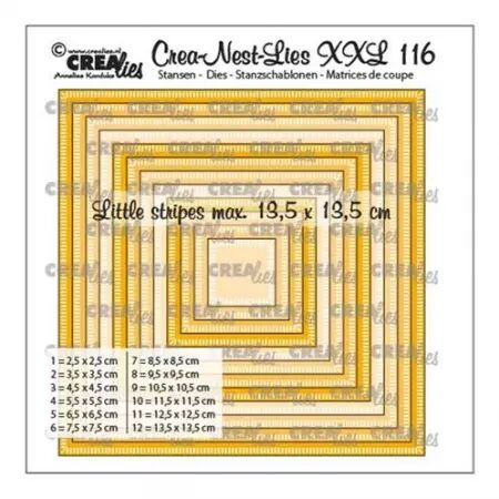 Crea-Nest-Lies XXL - Squares with little stripes 116