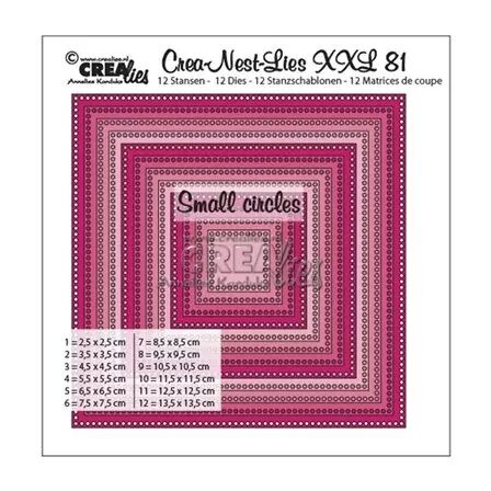 Crea-Nest-Lies-XXL - Squares with small circles - 81