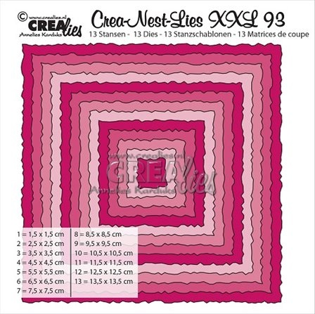 Crea-Nest-Lies-XXL 93 - Squares with Rough edges