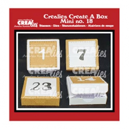 Crealies Create A Box Mini #18 - advent box - boite carrée plate