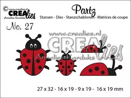 Crealies Partz - Coccinelles