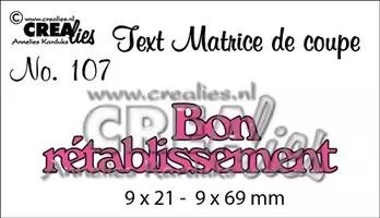 Crealies Text - Bon rétablissement