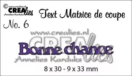 Crealies Text - Bonne Chance