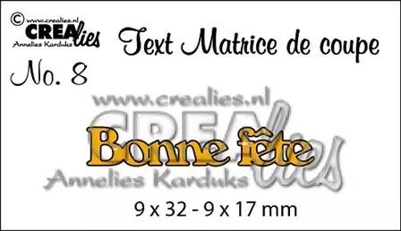 Crealies Text - Bonne fête