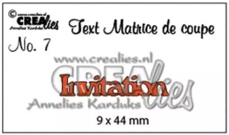 Crealies Text - Invitation