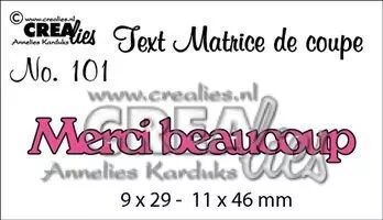 Crealies Text - Merci beaucoup