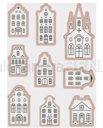 Cut & Emboss Folder - Small town houses