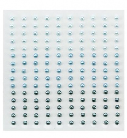 Demi perles adhésives - Bleu