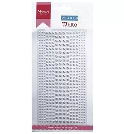 Demi perles adhésives - White