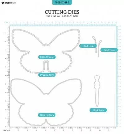 Die - Blooming Butterfly - Butterfly card shape