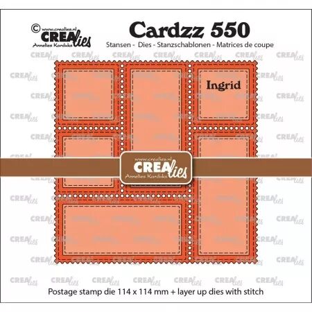 Die - Cardzz - Postage Stamp Frame Ingrid with layer up