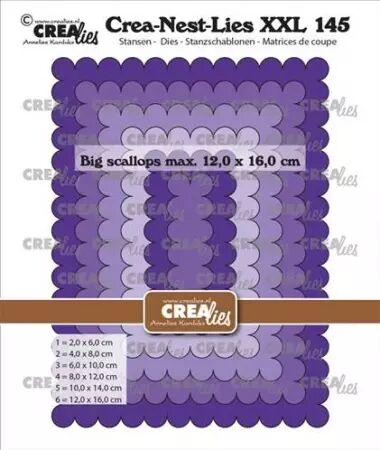 Die - Crea-Nest-Lies-XXL - Big Scalloped Rectangles