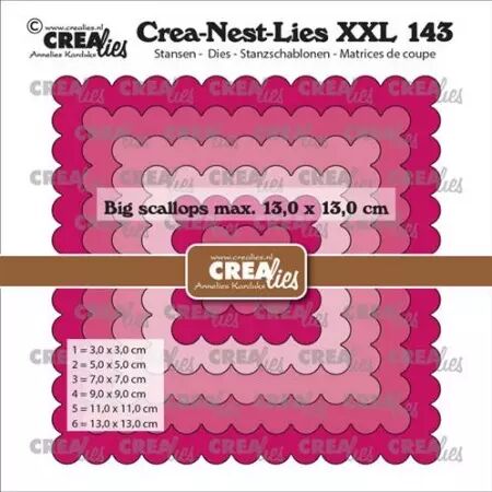 Die - Crea-Nest-Lies-XXL - Big Scalloped Squares