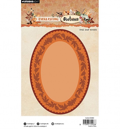 Die - Everlasting Autumn - Oval leaf wreath