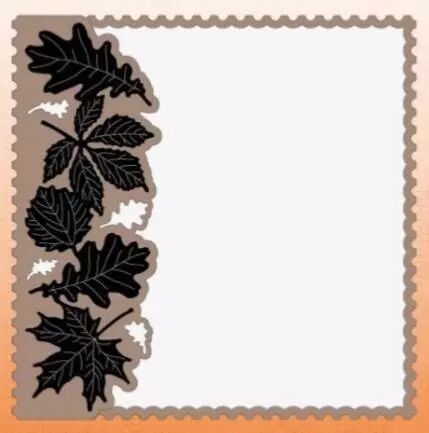 Die - Grunge collection - Leaves Card Shape