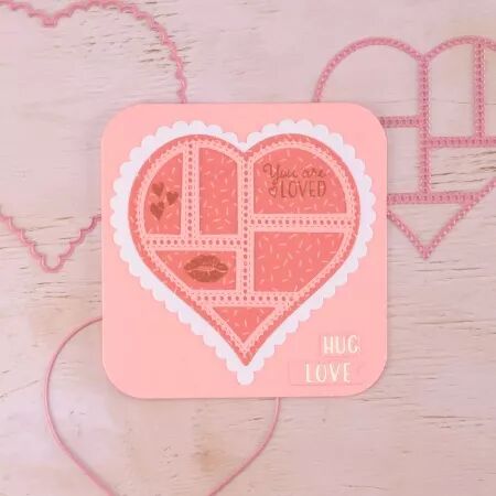 Die - Hearts&Hugs - Postal stamps heart