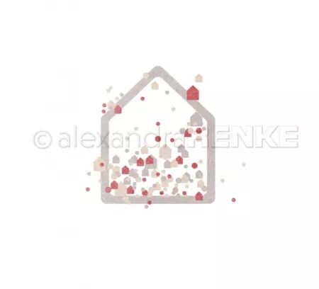 Die - House frame with confetti