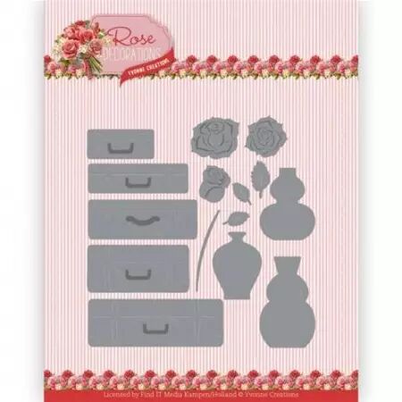 Die - Rose decorations - Roses and Suitcases