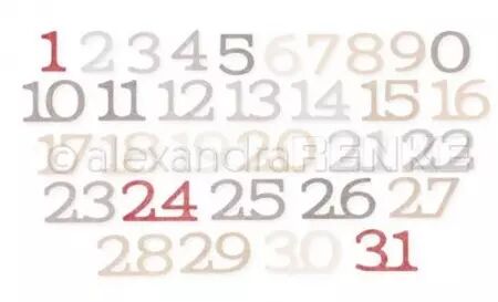 Die - Small serif numbers 0-31