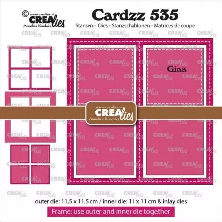 Die -Cardzz - Frame & Inlay Gina 4 x Square