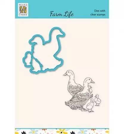 Die et tampon - Farm-life Duck family