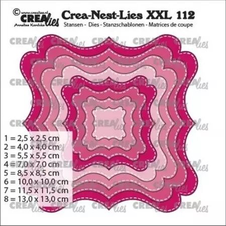 Dies - Crea-Nest-Lies-XXL 112 - Fantasy shape F, with stitchline