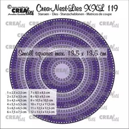 Dies- Crea-Nest-Lies-XXL 119 - Circles with small squares