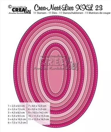 Dies Crea-Nest-Lies-XXL 23 - Oval Stitched