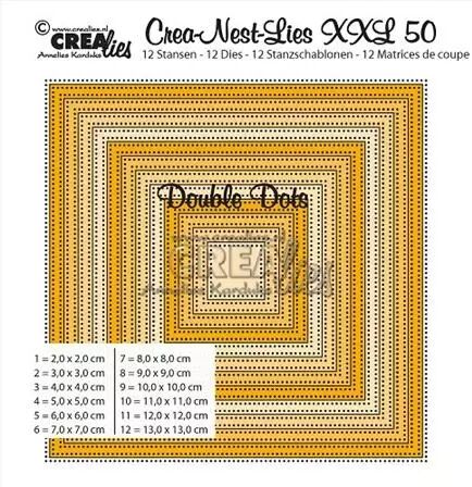 Dies Crea-Nest-Lies-XXL 50 - Double dots Square