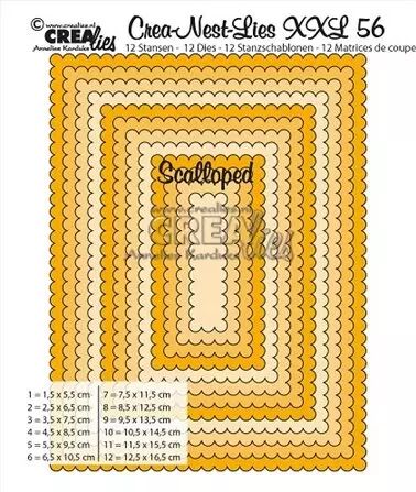 Dies Crea-Nest-Lies-XXL 56 - Scalloped Rectangle