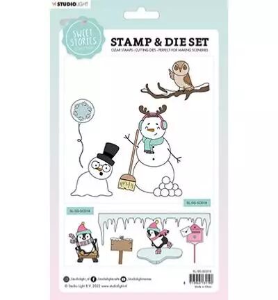 Dies et tampons - Sweet stories - Snowman